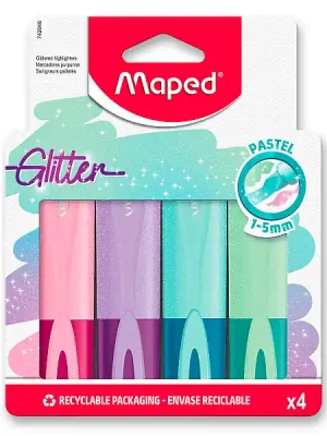 Akce Maped Fluo Peps Classic Glitter - zvýrazňovač - sada 4 barev