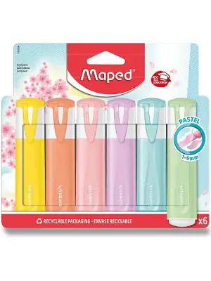 Akce Maped Fluo Peps Pastel - zvýrazňovač - 6 ks