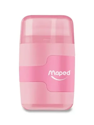 Značkový Maped Connect Pastel - ořezávátko s pryží - 2 otvory, mix barev