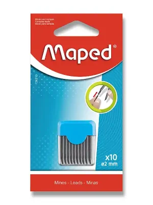 Akce Maped - náhradní tuhy do kružítka - 2 mm tuha, 10 ks