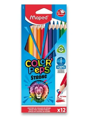 Akce MAPED Color´Peps Strong - bezdřevé pastelky - 12 ks