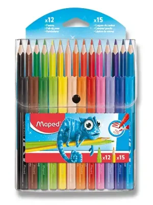 Aktuální Maped Color‘Peps Ocean - sada - 12 fix + 15 pastelek