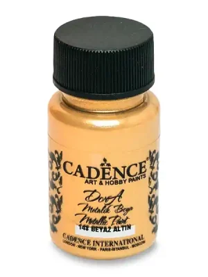 Aktuální Cadence Dora Metallic - barva na textil - 50 ml, bílé zlato