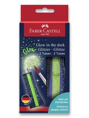 Akční Cena Faber-Castell Glow in the dark - třpytky - 12 ml, 2 ks