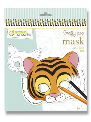 Aktuální Avenue Mandarine Graffy Pop Mask - omalovánky - Zvířátka