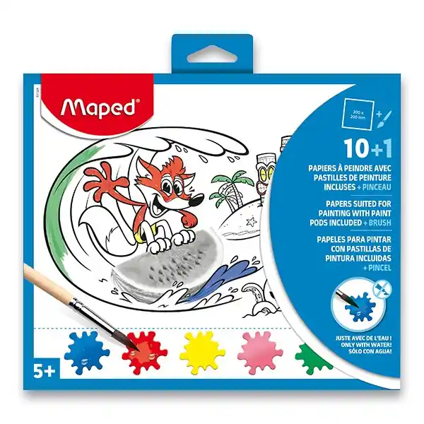 Nízká Cena Maped - omalovánky s paletou barev a štětcem - 200 x 240 mm, mix motivů
