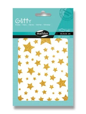 Značkový Maildor Glitty - samolepky - Hvězdy