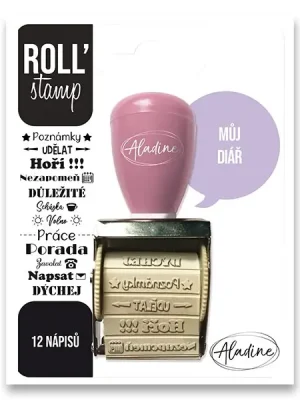 Aladine Roll‘ Stamp - otočné razítko s nápisy - Můj diář Odeslání Ihned