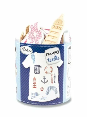 Aladine Stampo Textile - razítka - 13 ks, Marina Novinka