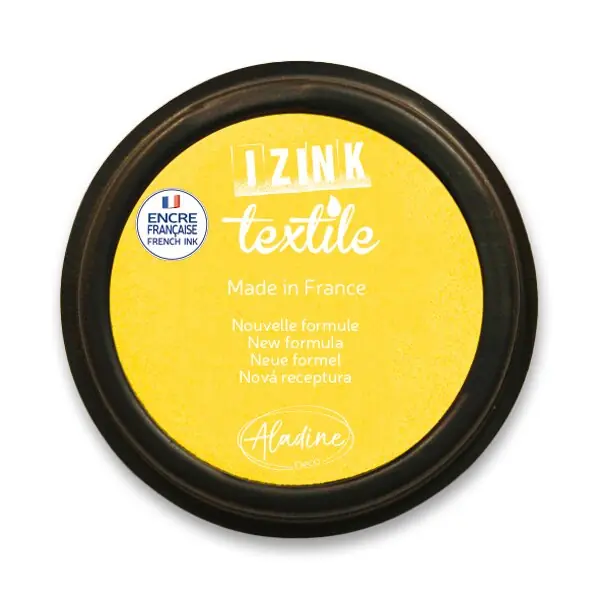 Aladine Izink Textile - razítkovací polštářek - žlutá Speciální Cena