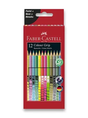 Akční Nabídka Faber-Castell Grip 2001 - pastelky - 12 barev, speciální edice