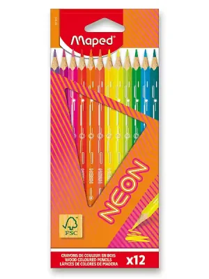 Autentický Maped Neon - pastelky - 12 ks