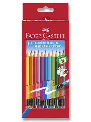 Akce Faber-Castell - pastelky s barevnou pryží - 12 barev