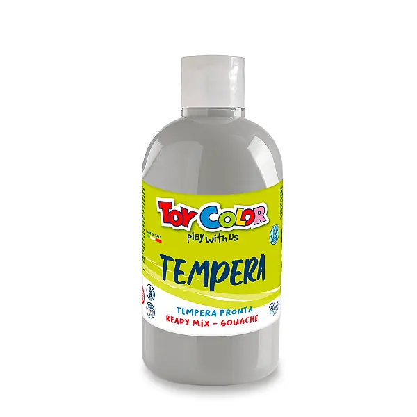 Značkový Toy Color Ready Tempera - temperová barva - 500 ml, metal stříbrná