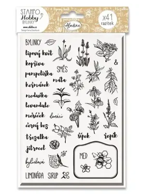 Aladine Stampo Hobby - razítka - 41 ks, Bylinky Expresní Doručení