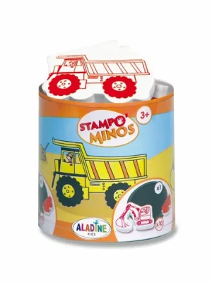 Aladine Stampo Minos - razítka - 10 razítek, Na stavbě Akční Nabídka