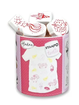 Aladine Stampo Textile - razítka - 14 ks, Jednorožci Výprodej