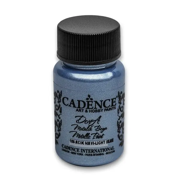Hit Sezóny Cadence Dora Metallic - akrylové barvy - 50 ml, světle modrá