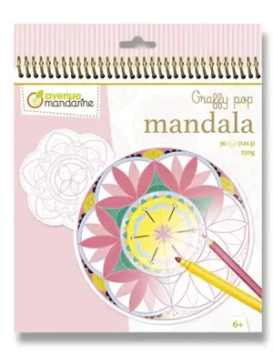 Značkový Avenue Mandarine Graffy Pop Mandala - omalovánky - pro holky
