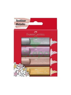 Zvýrazňovač Faber-Castell metalické / 4ks Stepa Odeslání Ihned