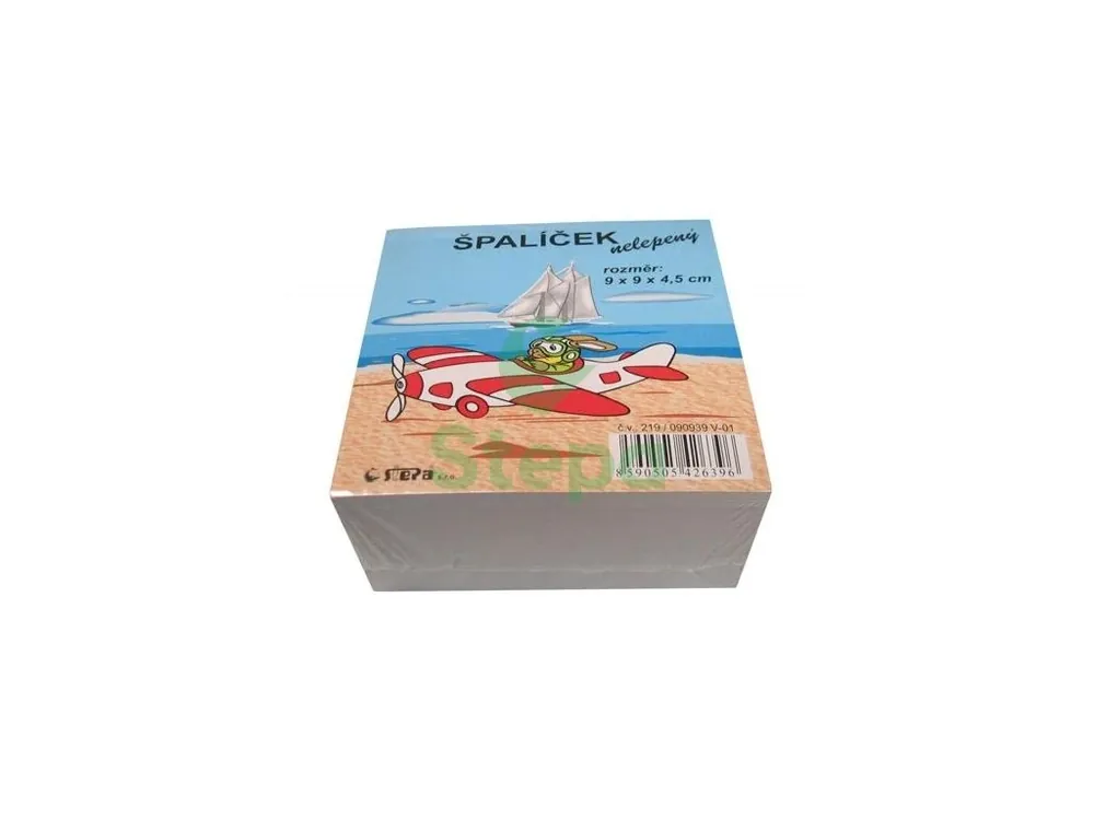 Poznámkový blok, kostka - recy, nelepená, 9 x 9 x 4,5 cm Stepa Výprodej