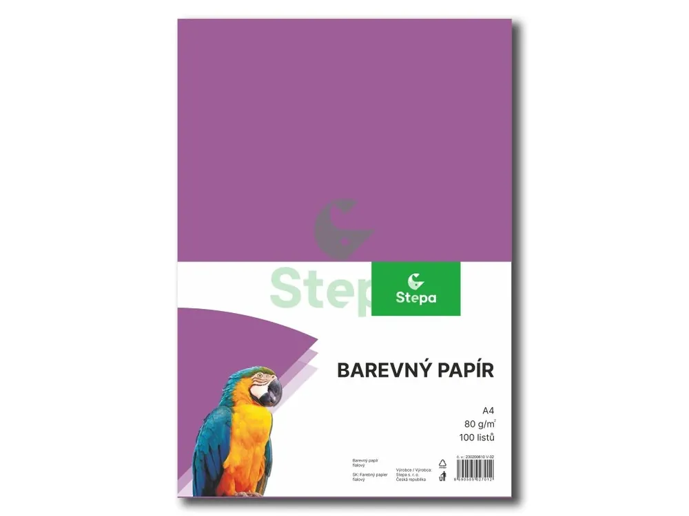Barevný papír - fialový, A4, 80g (100 listů) Stepa Dokud Zásoby Vydrží