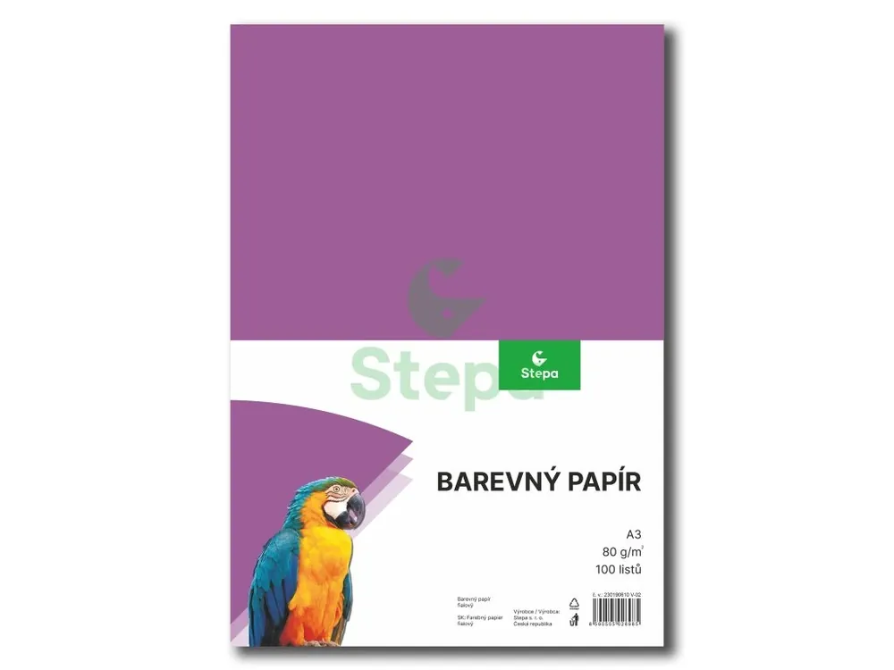 Barevný papír - fialový, A3, 80g (100 listů) Stepa Horká Nabídka