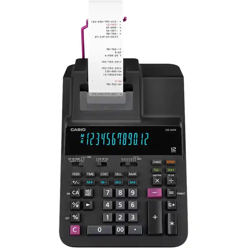 Tovární Cena Kalkulačka Casio DR 200 R BK s tiskem (Poprokan.cz)