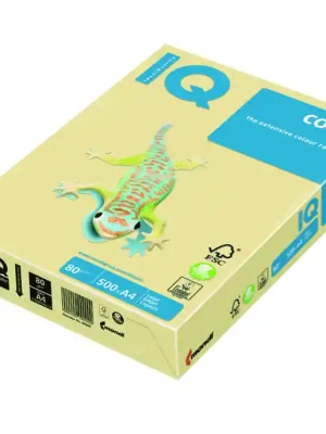 Barevný kancelářský papír žlutá pastelová světlá A4 80g IQ Color 500ls (Poprokan.cz) Časově Omezené