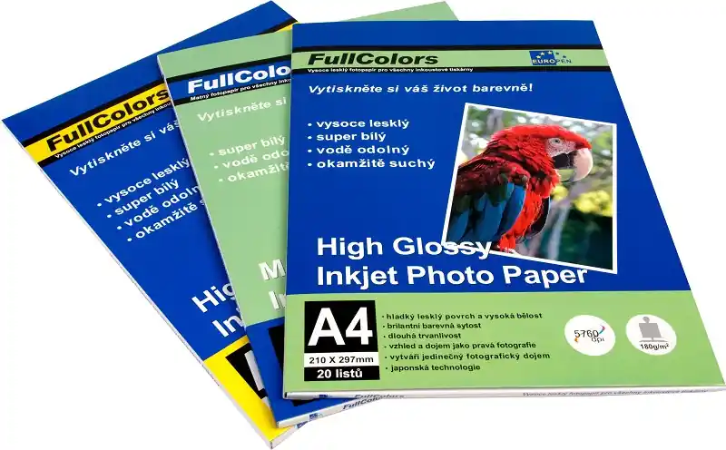 Značkový Fotopapír A4 200g 20ls vysoký lesk (Poprokan.cz)