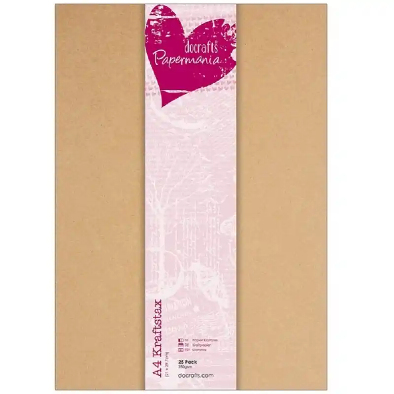Sezónní Sleva Papír na scrapbooking A4 280g/m2 25ks Kraftstax (Poprokan.cz)