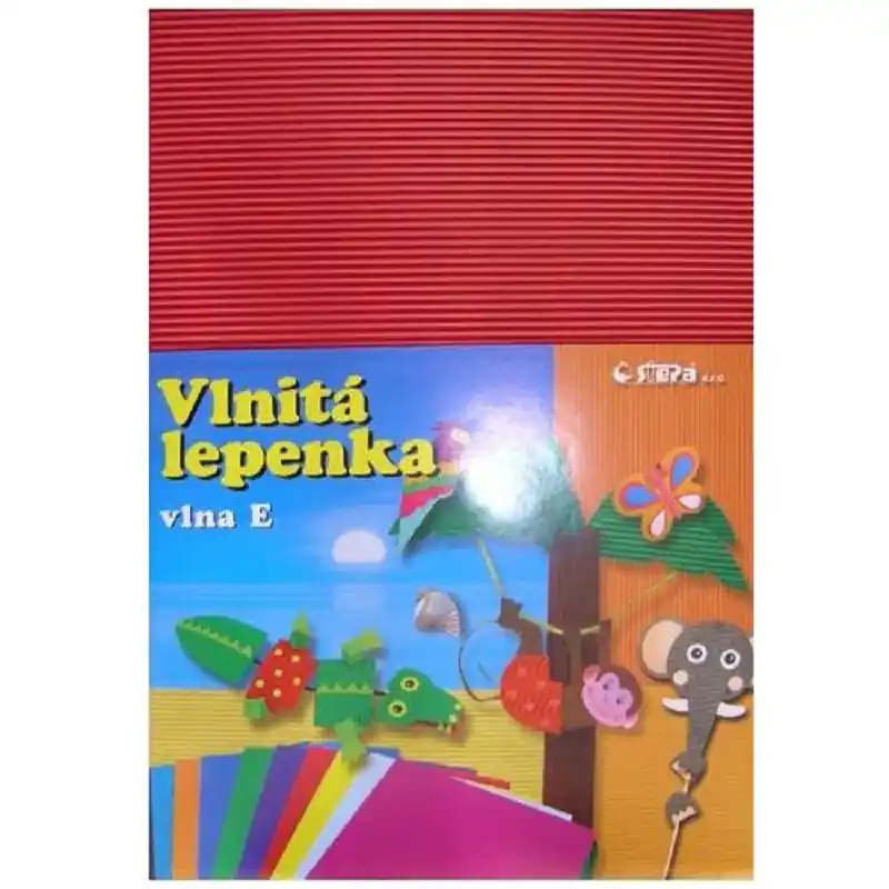 Rychlé Dodání Barevná vlnitá lepenka B4 10ks červená (Poprokan.cz)