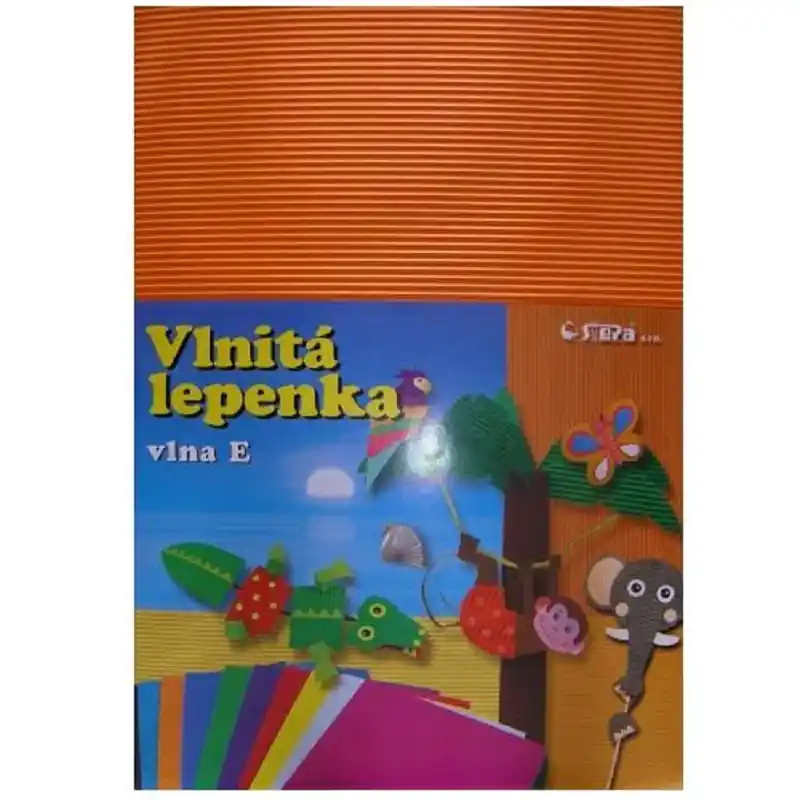 Autentický Barevná vlnitá lepenka B4 10ks oranžová (Poprokan.cz)