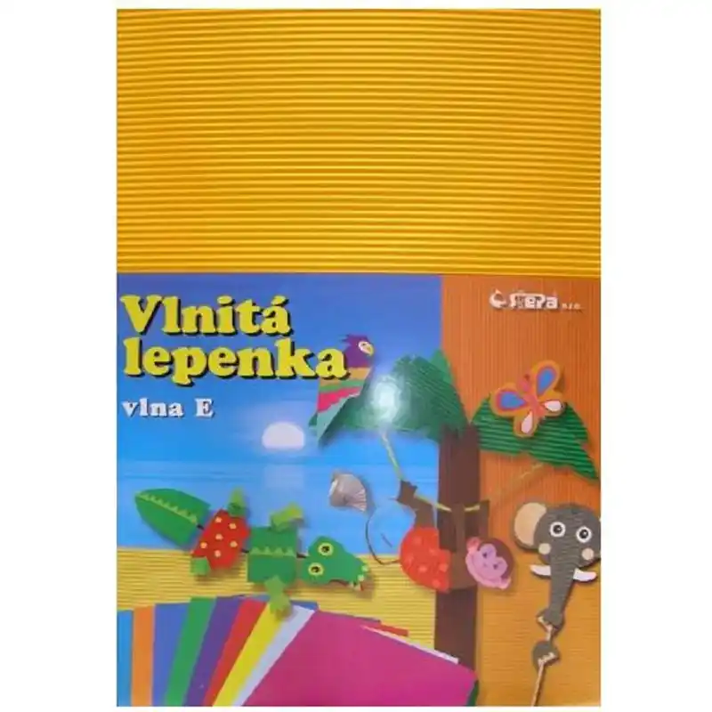 Barevná vlnitá lepenka B4 10ks žlutá (Poprokan.cz) Nová Kolekce