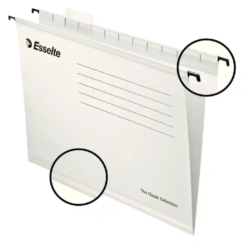 Must-Have Závěsné desky A4 Esselte Classic bílé 25ks (Poprokan.cz)