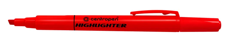 Zvýrazňovač Centropen 8722 červený (Poprokan.cz) Ověřený