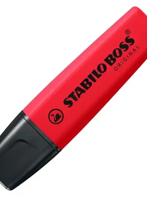 Zvýrazňovač Stabilo Boss červený (Poprokan.cz) Vrácení Zdarma