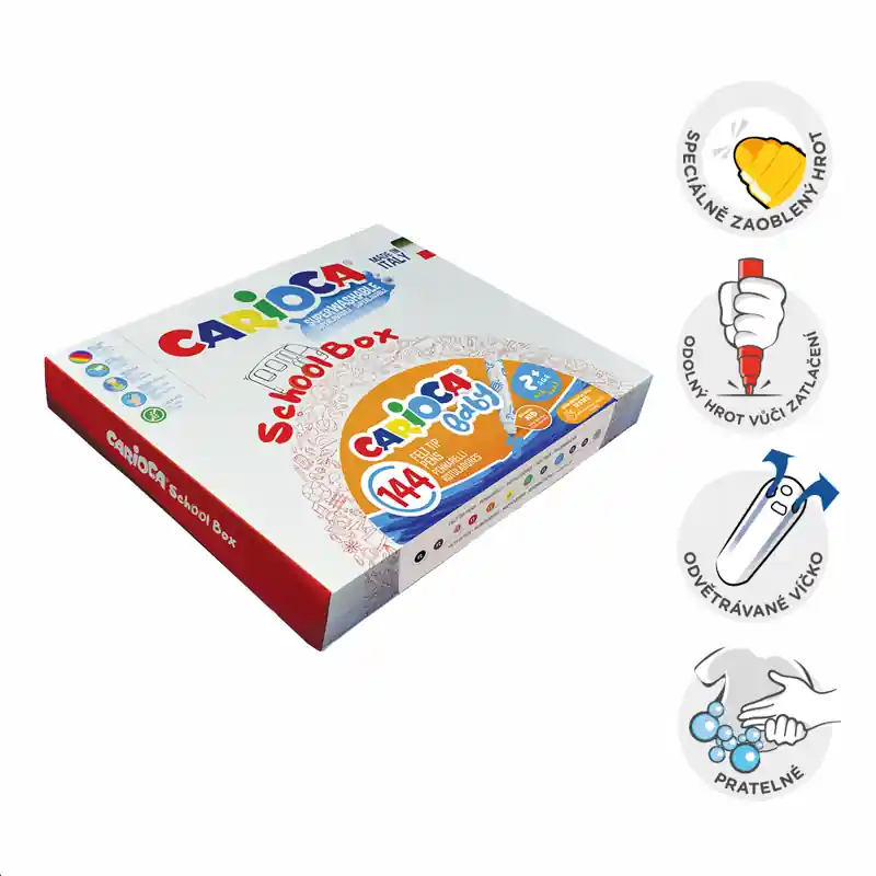 Popisovače Carioca Baby 2+ 144ks (Poprokan.cz) Vysoce Kvalitní