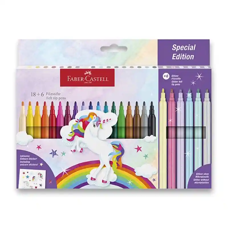 Originální Popisovače Faber-Castell Unicorn 24ks (Poprokan.cz)