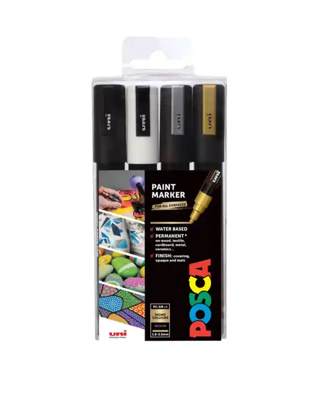 Sada popisovačů POSCA PC-5M 4ks (Poprokan.cz) Jen Po Omezenou Doba