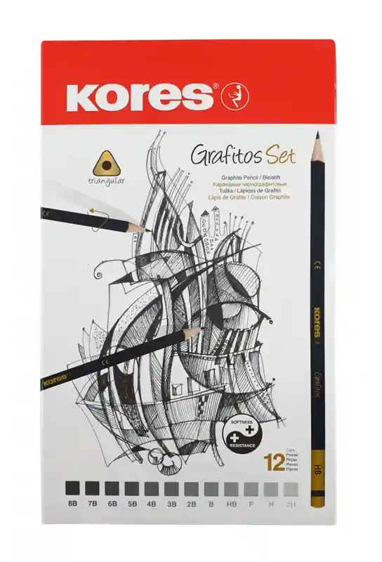 Trojhranná tužka Kores Grafitos set 12ks (Poprokan.cz) Kup Teď