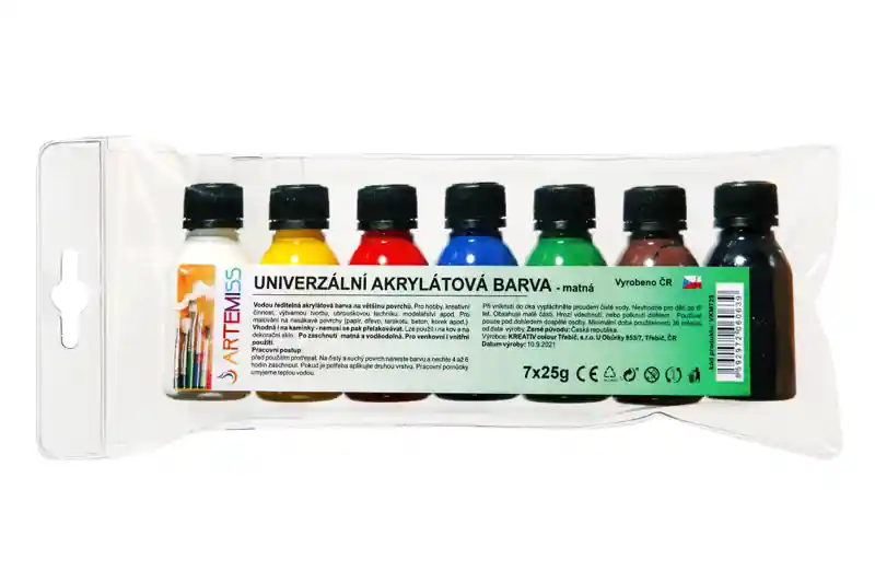 Sada univerzálních barev 7x25g matné (Poprokan.cz) Expresní Doručení