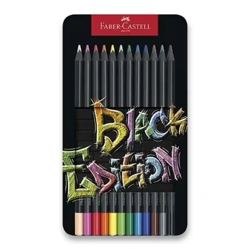 Must-Have Trojhranné pastelky Faber-Castell Black Edition 12ks (Poprokan.cz)