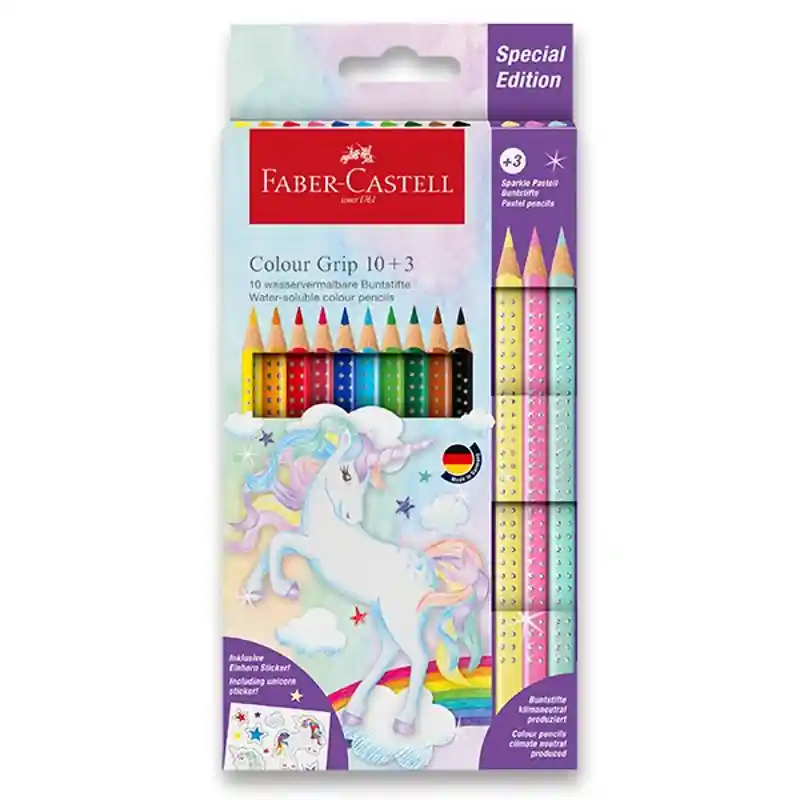Kup Teď Trojhranné pastelky Faber-Castell Colour Grip Unicorn 13ks (Poprokan.cz)