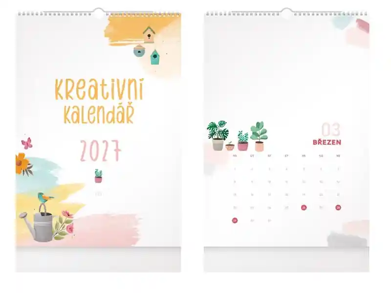 Zlevněný Nástěnný kalendář 2027 Kreativní (Poprokan.cz)